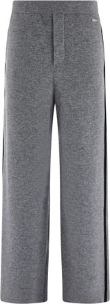 Ferragamo logo-plaque wool-blend trousers - men - Virgin Wool/Polypropylene/Polyamide - M - Grey