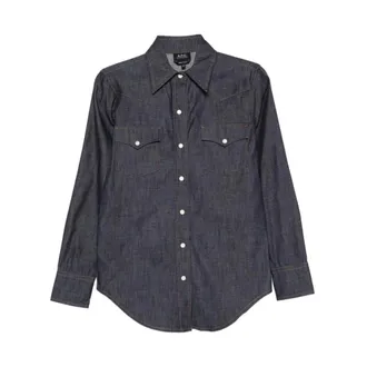 A.P.C. Denim Shirts, female, Blue, Size: 2XS Western Chemise