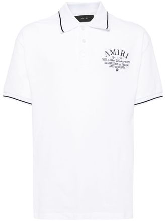 Amiri Polo con ricamo - Bianco