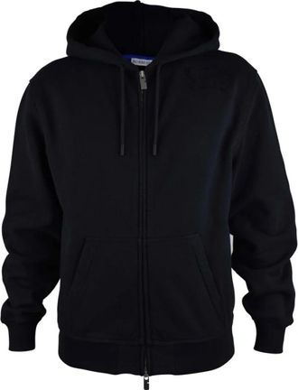 Burberry Cotton Hooded Vest - Heren - Vesten met rits - Zwart - L - Katoen - Hoodies & sweatvesten