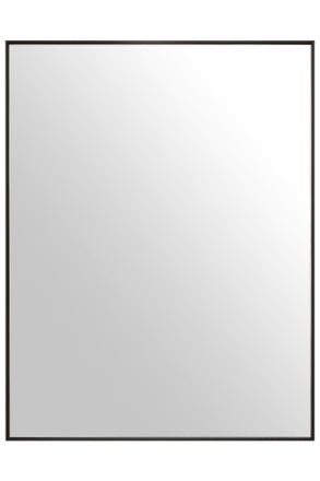 Dieter Knoll Collection Wandspiegel, Anthrazit, Glas, rechteckig, 60x77x3 cm, Goldenes M, Made in Germany, DGM-Klimapakt, senkrecht montierbar, Garderobe, Garderobenspiegel