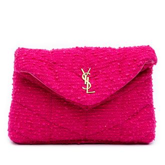 Saint Laurent Tweed Loulou Puffer Crossbody van tweedehands Matelasse Boucle Monogram