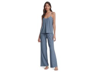 Eberjey Gisele Printed Cami Pants PJ Set Womens Pajama Sets Duo Stripe Slate Blue : XL, Lyocell/Modal/Spandex
