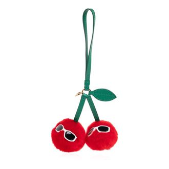 Versace Bag Accessories, female, Red, Size: ONE SIZE Furry bag charm