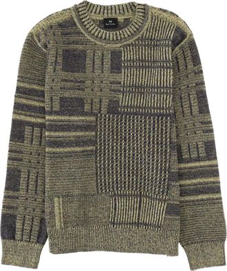 Paul Smith Patchwork Knit Sweater With Ribbed Details