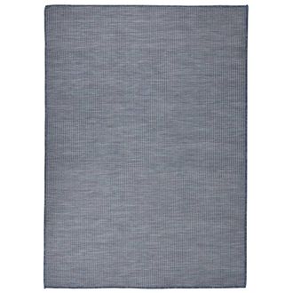 Berkfield Home Outdoor Flatweave Rug 200x280 cm Blue | Size: 100 cm diameter