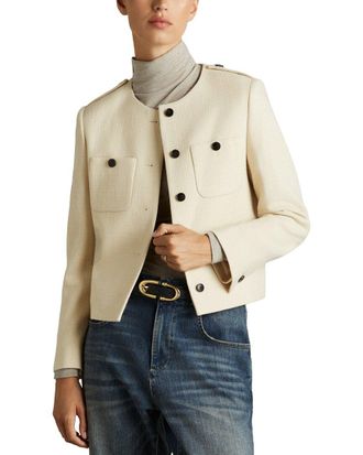 Reiss Blane Cropped Wool Jacket
