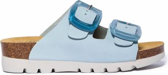 Plakton Womens Calla Two-Strap Sandal In Light Blue