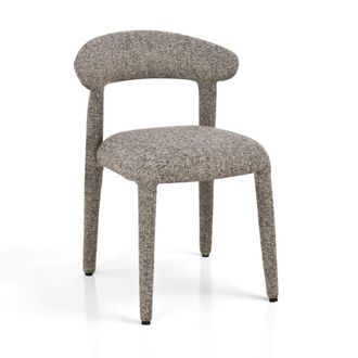 Oresteluchetta Set 2 sillas de tejido jaspeado marr&oacute;n 80x54x56 cm