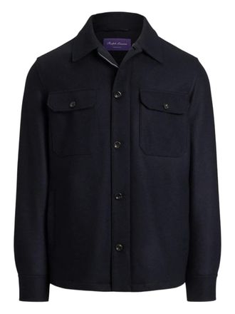 Ralph Lauren Purple Label double-face shirt jacket - men - Cotton/Elastane/Polyester - M - Blue