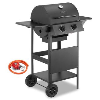 VonHaus Gas BBQ with 2 Burners in Black