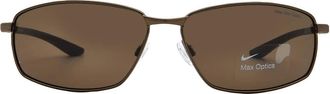 Nike Dark Brown Rectangular Mens Sunglasses NIKE PIVOT SIX EV1091 202 62