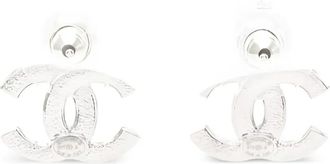 Chanel 2010 Coco Mark oorbellen met kristallen - Zilver