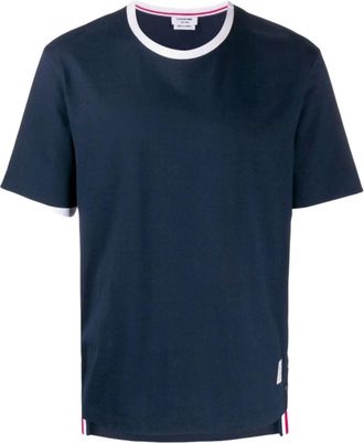 Thom Browne Short Sleeve T-Shirt Navy MJS083A-00042-415