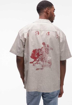 Wrangler Camicia giacca resort a maniche corte verde oliva