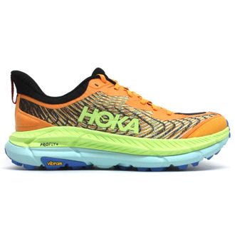 Hoka One One Hoka Mafate Speed 4 Textile Synthetic Mens Running Trainers - Solar Flare Lettuce - Size:UK 11.5