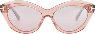 Tom Ford Toni Violet Gradient Mirror Cat Eye Ladies Sunglasses FT1111 72Z 55