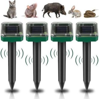 OEM Repelente Ultras&oacute;nico Solar Para Topos, Paquete De 4 Repelentes Ultras&oacute;nicos Solares, Repelente Solar Para Topos, Repelente Ultras&oacute;nico Para Serpiente