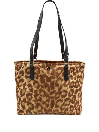Kate Spade New York Borsa tote Taylor leopardata - Marrone