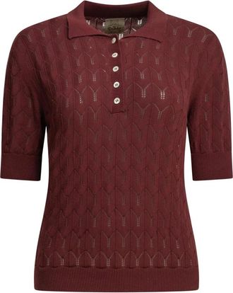 Rakk&igrave; Polo de punto con aberturas geom&eacute;tricas - Knitwear - Mujer - Rojo - S