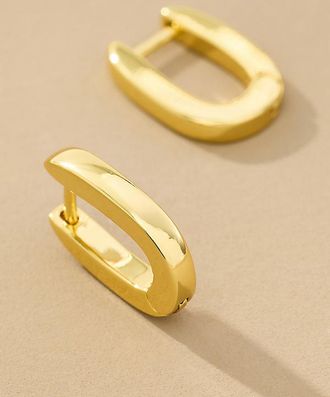 Uncommon James Oval Huggie Hoop Earrings