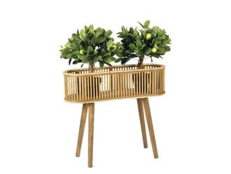Wadiga Andrea House Ax71040 Macetero Pie Bamb&uacute;/rat&aacute;n 68x22x59,5 Cm - Ref: Ax71040