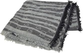 Gucci Pre-owned Scarves, female, Gray, Size: ONE SIZE Pre-owned Vintage Stole