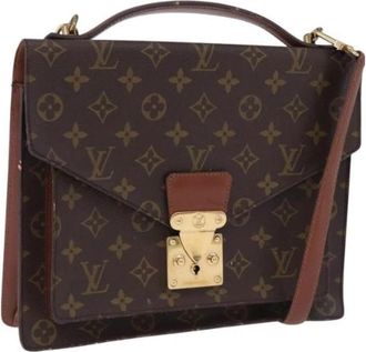 Louis Vuitton Tweedehands Canvas Louis Vuitton tassen - Dames - Vintage Handtas - Bruin - ONE Size - Vintage