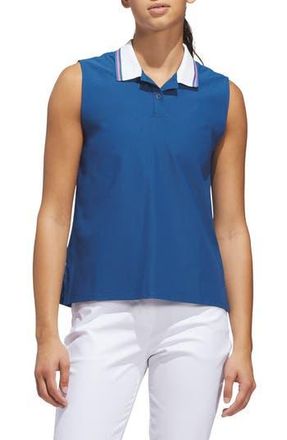 adidas Performance Sleeveless Polo in Dusty Petrol at Nordstrom Rack, Size X-Large