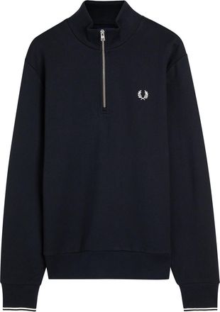 Fred Perry Half-zip Cotton Sweatshirt - Navy - L