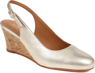 Jones Bootmaker Womens Zahra Leather Wedges - Gold - Size UK 4.5