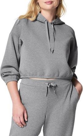 Spanx AirEssentials Crop Hoodie in Medium Grey Heather at Nordstrom Rack, Size X-Small