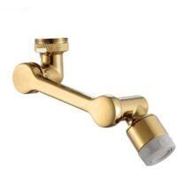 OEM Aireador De Grifo Giratorio De 1080 Grados, Rociador Universal De 2 Funciones, Extensi&oacute;n De Grifo, Lat&oacute;n, Oro Cepillado - Crezuo