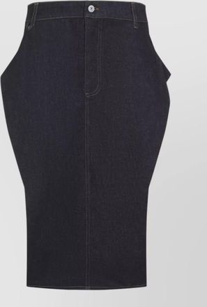 Jacquemus denim high-rise sculpted midi skirt