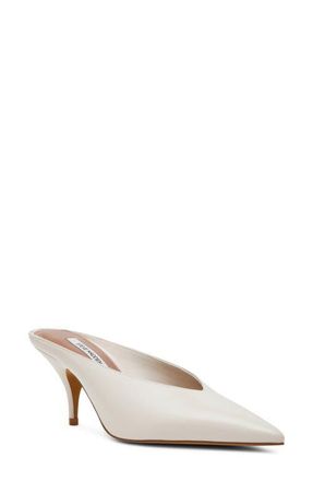 Steve Madden Fonza Mule in White Leather at Nordstrom, Size 9.5