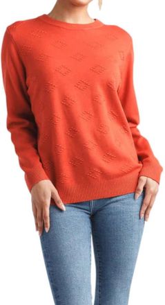 Papillon Autumn Glow Diamond Sweater In Orange