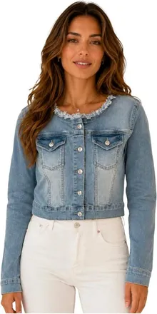 Met Met, Dames, Jassen, Blauw, Maat: XS Denim
