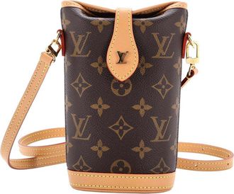 Louis Vuitton Brown Monogram Canvas Fold Me Pouch (Authentic Pre-Loved)