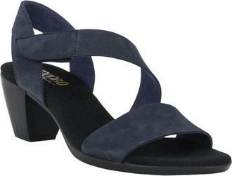 Munro Womens Lucia Heel Sandal In Navy Nubuck