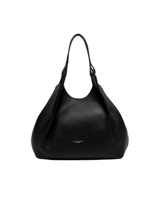 Gianni Chiarini Black Dua Textured Leather Tote Bag