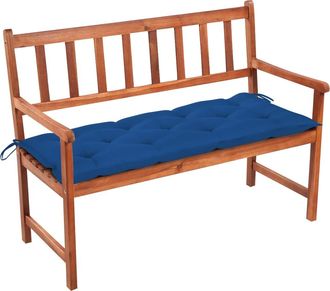 vidaXL Banco De Jard&iacute;n Con Coj&iacute;n Madera Maciza De Acacia 120 Cm Vidaxl