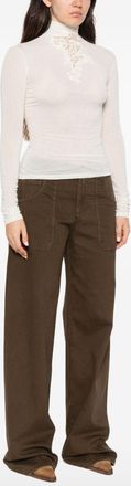 Ermanno Scervino Lace Appliqu&eacute; Sweater - White