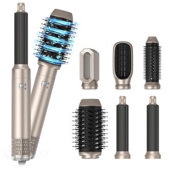 OEM Secador De Pelo Air Styler Pro 6 En 1, Cepillo Secador De 1000 W, Cepillo Secador Multifuncional, Para Cabello Rizado Y Liso, Temperatura Y Velocidad 