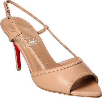 Christian Louboutin Miss Z 80 Leather Slingback Sandal