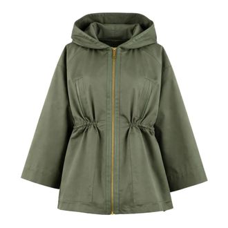 Twinset Light Jackets, female, Green, Size: L Caban Milano