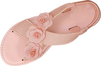 Generic Flat Sandals for Women Open Toe Casual Ladies Sandals Solid Color Stylish Breathable Lightweight Versatile Comfy Slip On Sandal Summer Beach