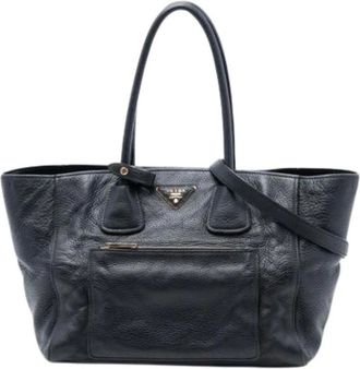 Prada Pre-owned Tote Bags, female, Black, Size: ONE SIZE Pre-owned Satchel