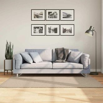 vidaXL Alfombra De Pelo Corto Suave Lavable Huarte Arena 120x170 Cm Vidaxl