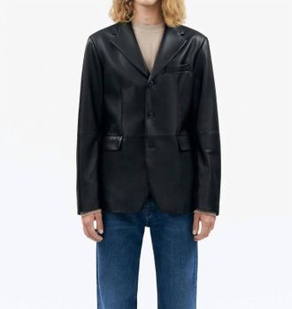 Tiger Of Sweden Jrue Leather Blazer In Black