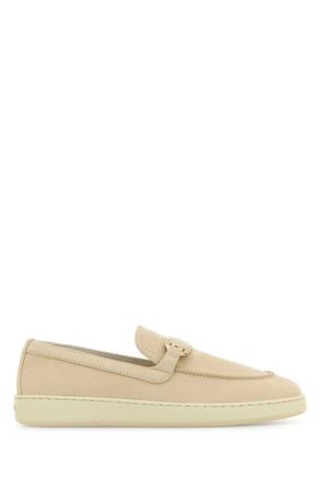 Ferragamo Beige Slip On Loafers